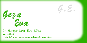 geza eva business card