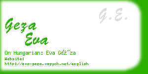 geza eva business card